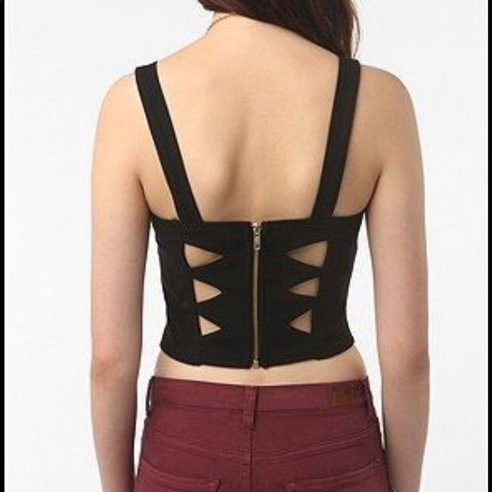 Urban Outfitters White Cutout Bustier Top|| XS
